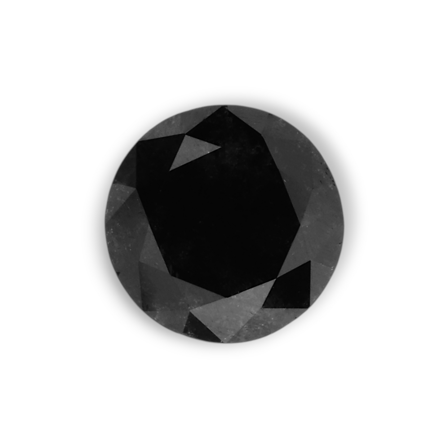 0.78 Carat Natural Black Round Diamond GIA