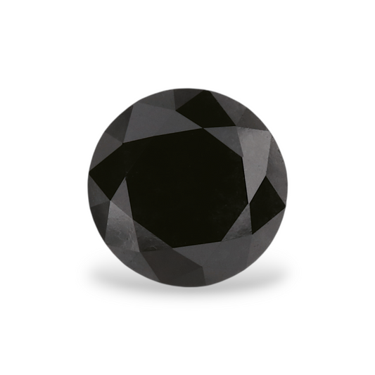 1,61 Karat Natürlicher Schwarzer Runder Diamant GIA