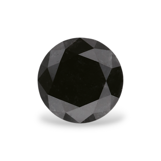 1,09 Karat Natürlicher Schwarzer Runder Diamant GIA