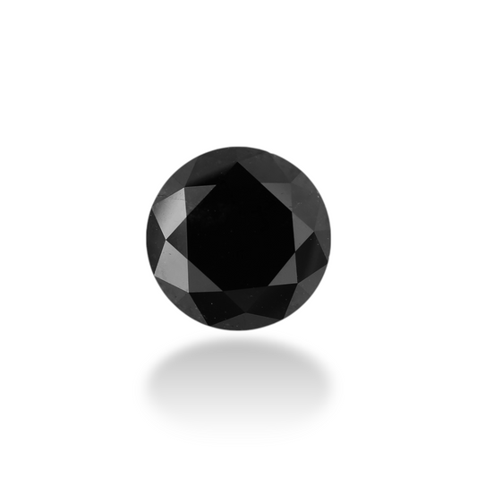 3,13 Karat Natürlicher Schwarzer Runder Diamant GIA