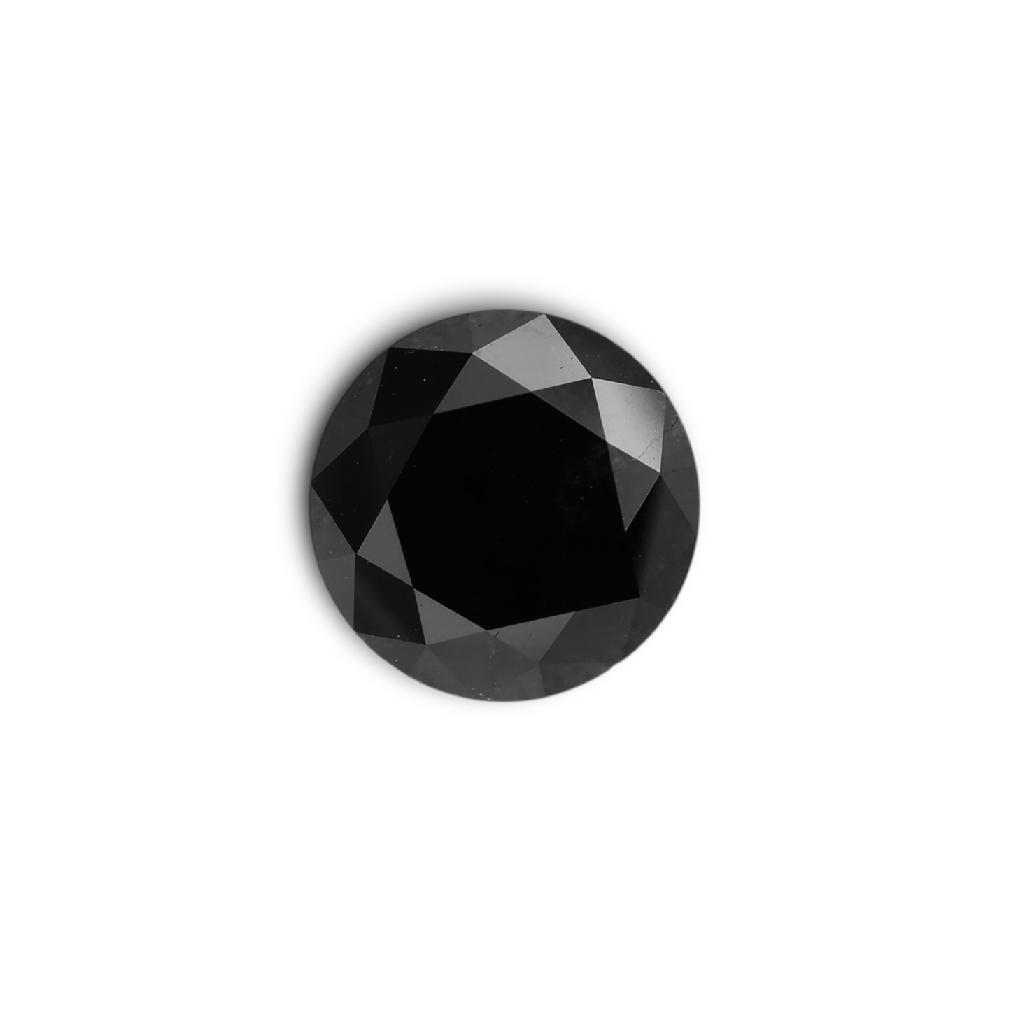 3,13 Karat Natürlicher Schwarzer Runder Diamant GIA