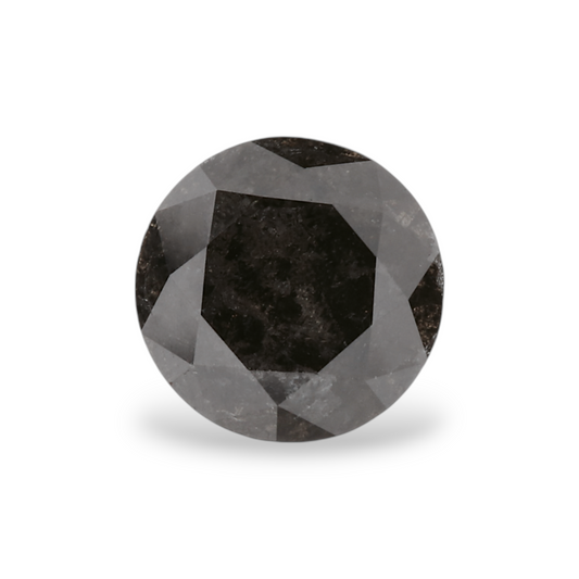 1,01 Karat Natürlicher Schwarzer Runder Diamant GIA