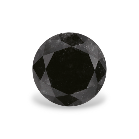 1,44 Karat natürlicher schwarzer runder Diamant (GIA)
