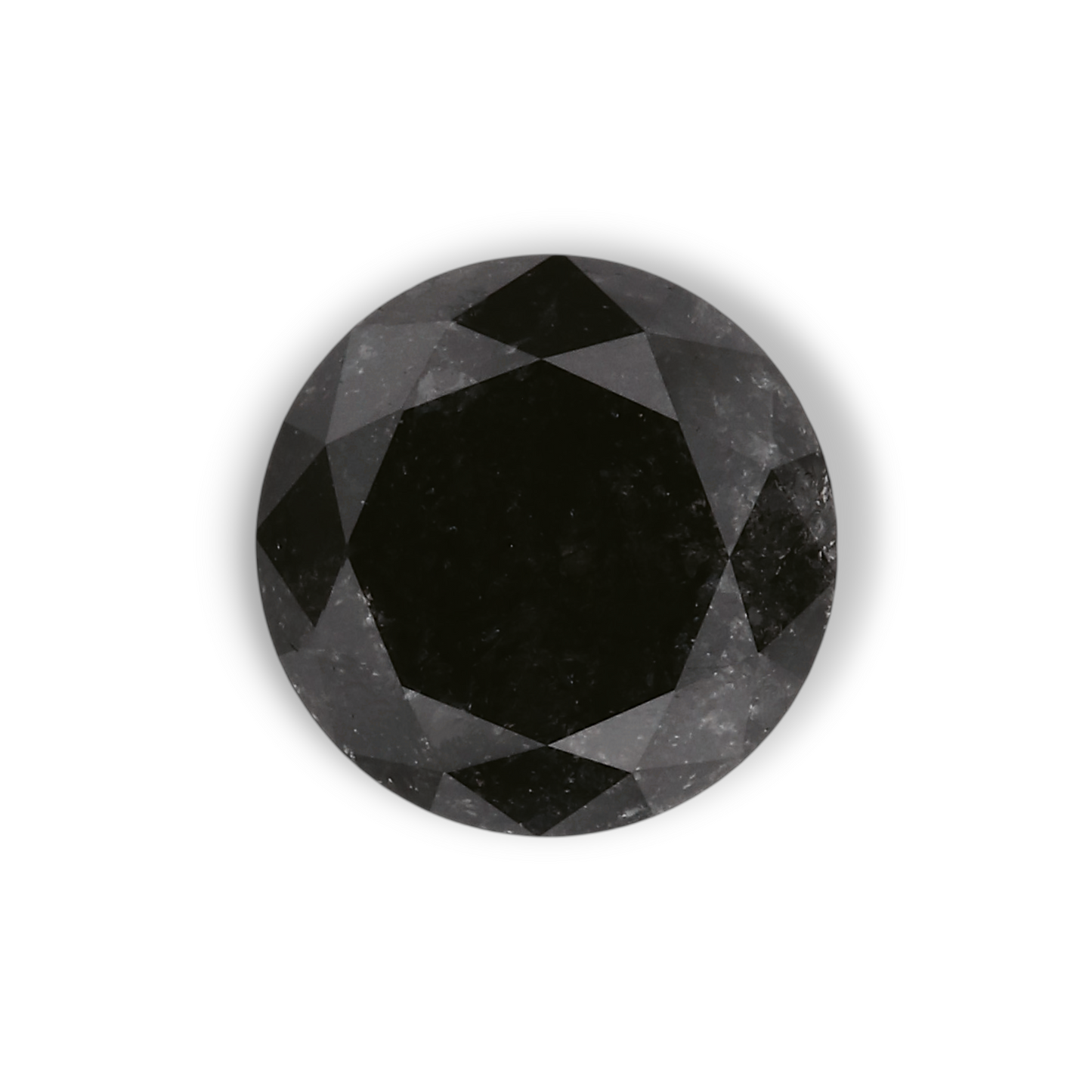 1,44 Karat natürlicher schwarzer runder Diamant (GIA)