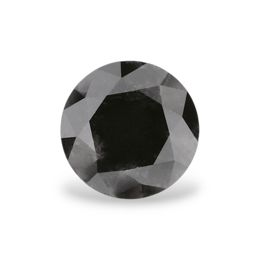 1,02 Karat Natürlicher Schwarzer Runder Diamant GIA