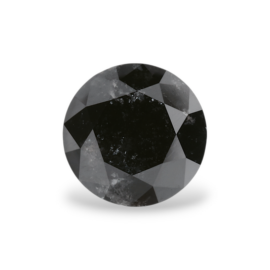 1,69 Karat natürlicher schwarzer runder Diamant (GIA)