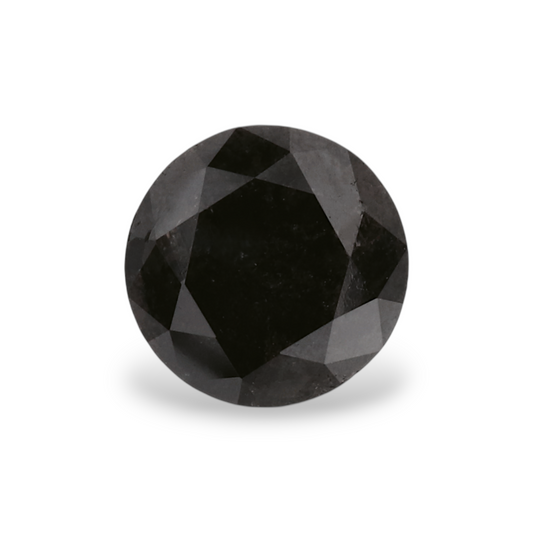 1,08 Karat Natürlicher Schwarzer Runder Diamant GIA
