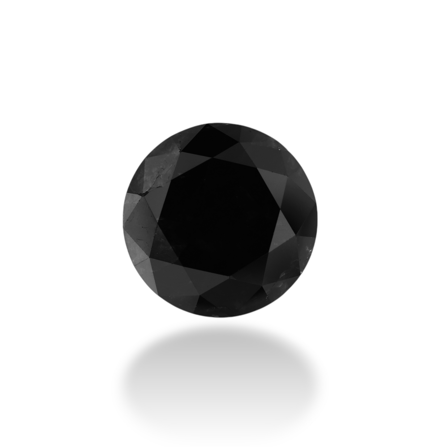 3,38 Karat Natürlicher Schwarzer Runder Diamant GIA