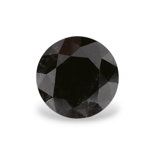 1,09 Karat Natürlicher Schwarzer Runder Diamant GIA