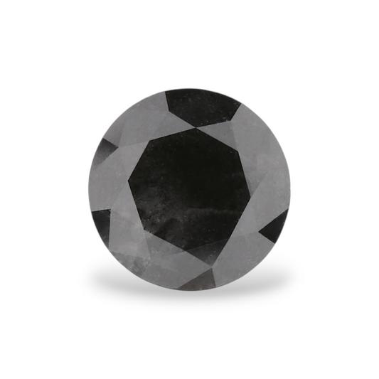1,00 Karat Natürlicher Schwarzer Runder Diamant GIA