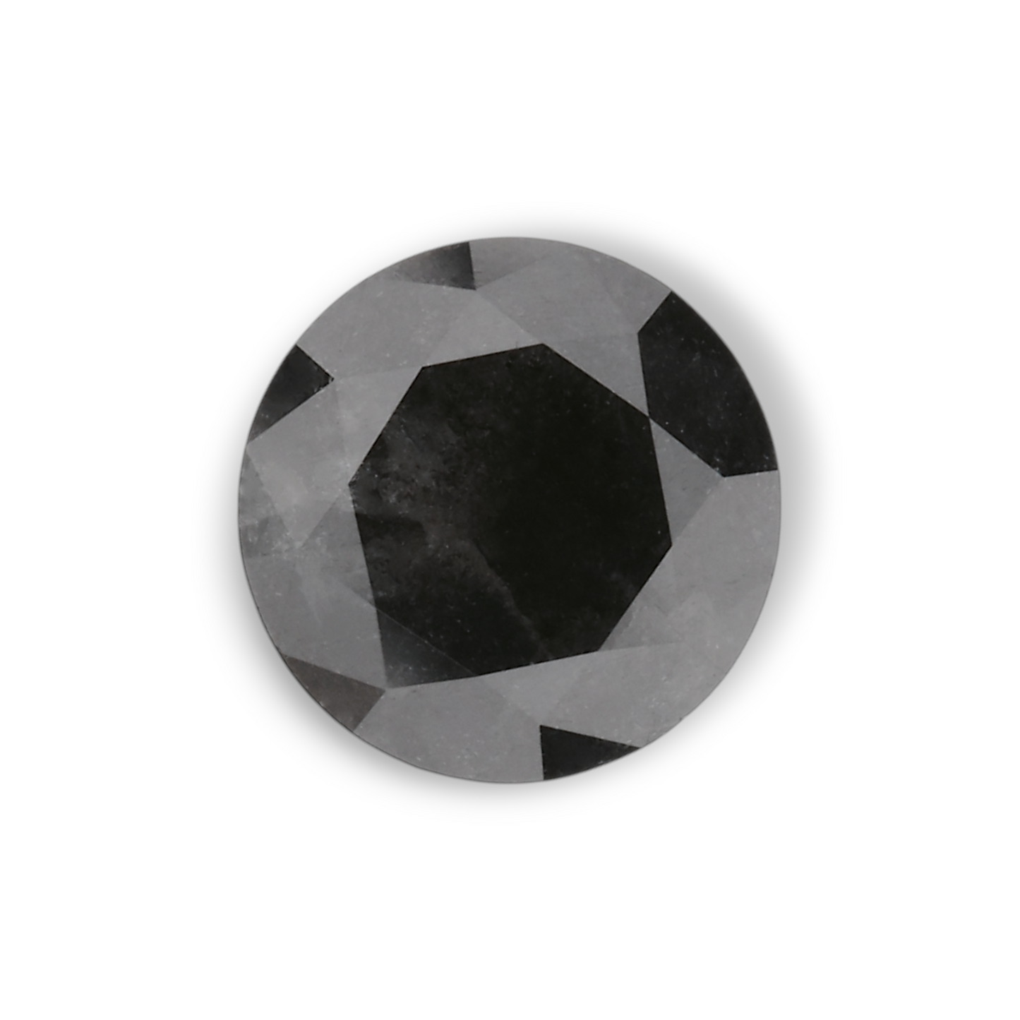 1,00 Karat Natürlicher Schwarzer Runder Diamant GIA