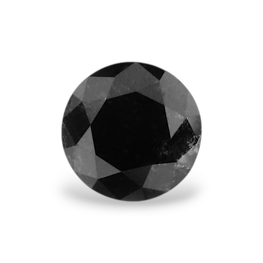 0,39 Karat Natürlicher Schwarzer Runder Diamant GIA