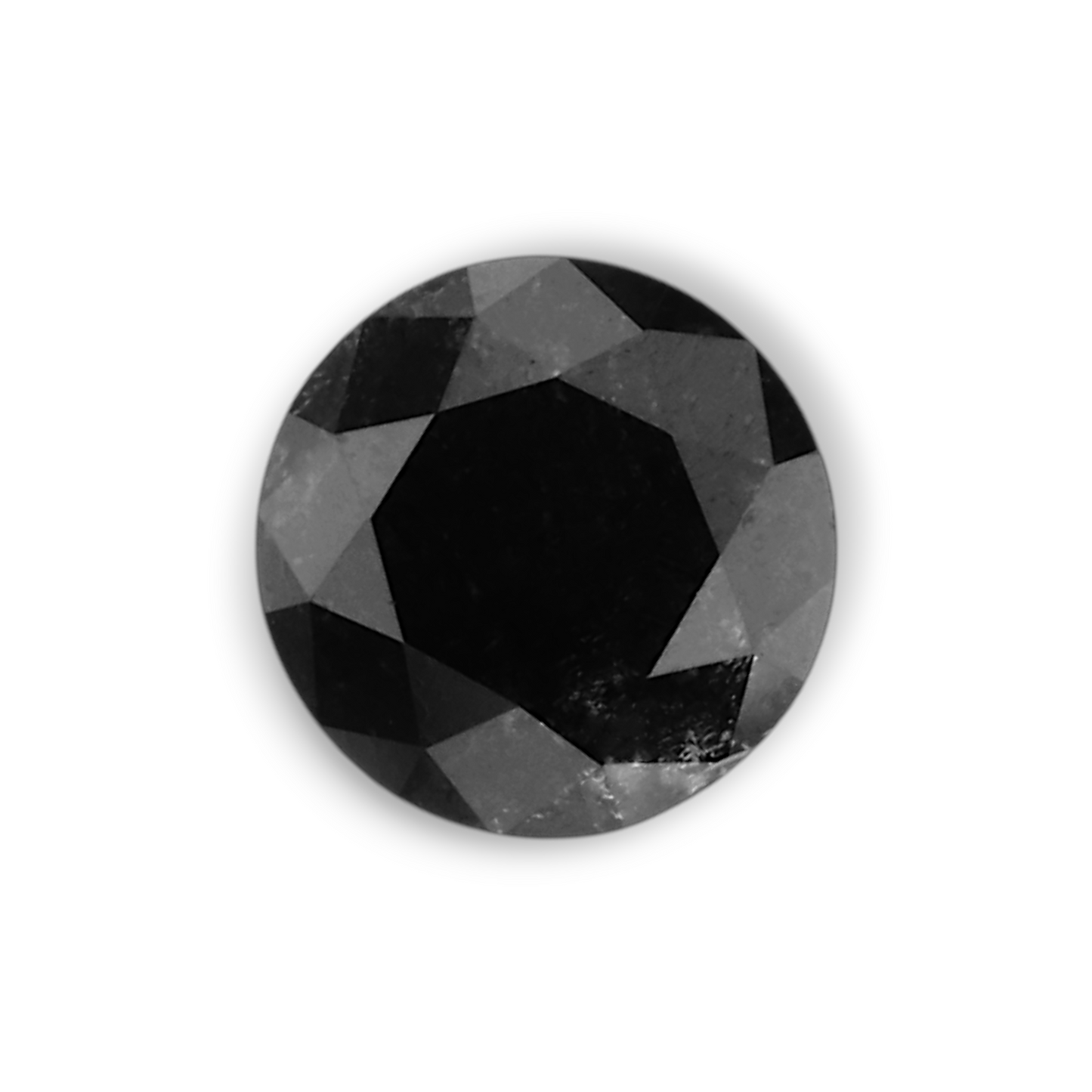 0,39 Karat Natürlicher Schwarzer Runder Diamant GIA