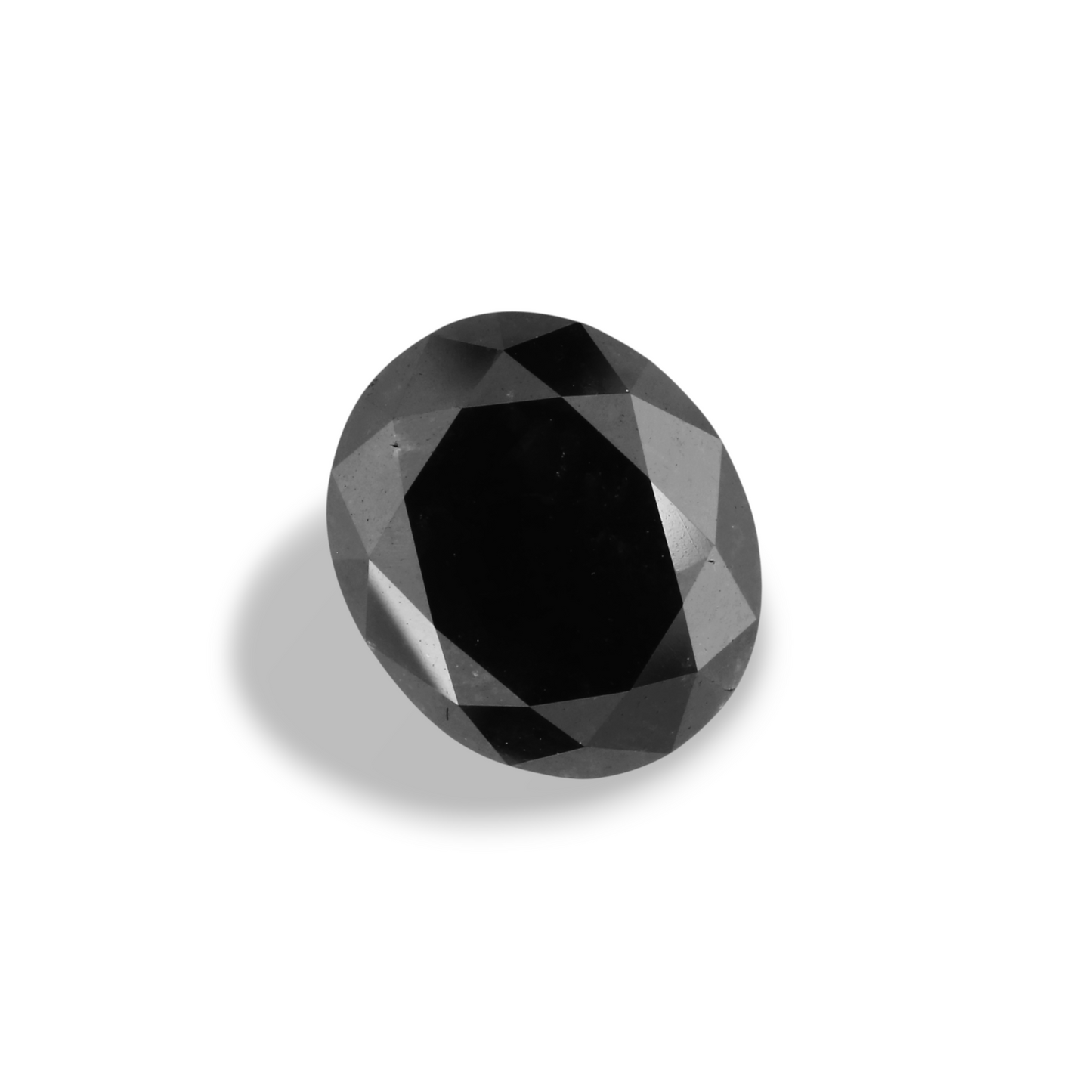 4,39 Karat natürlicher schwarzer ovaler Diamant, GIA