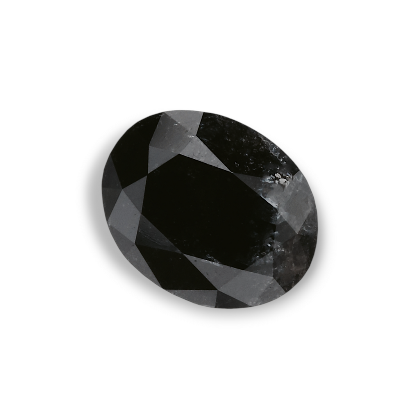 0,94 Karat natürlicher schwarzer ovaler Diamant, GIA