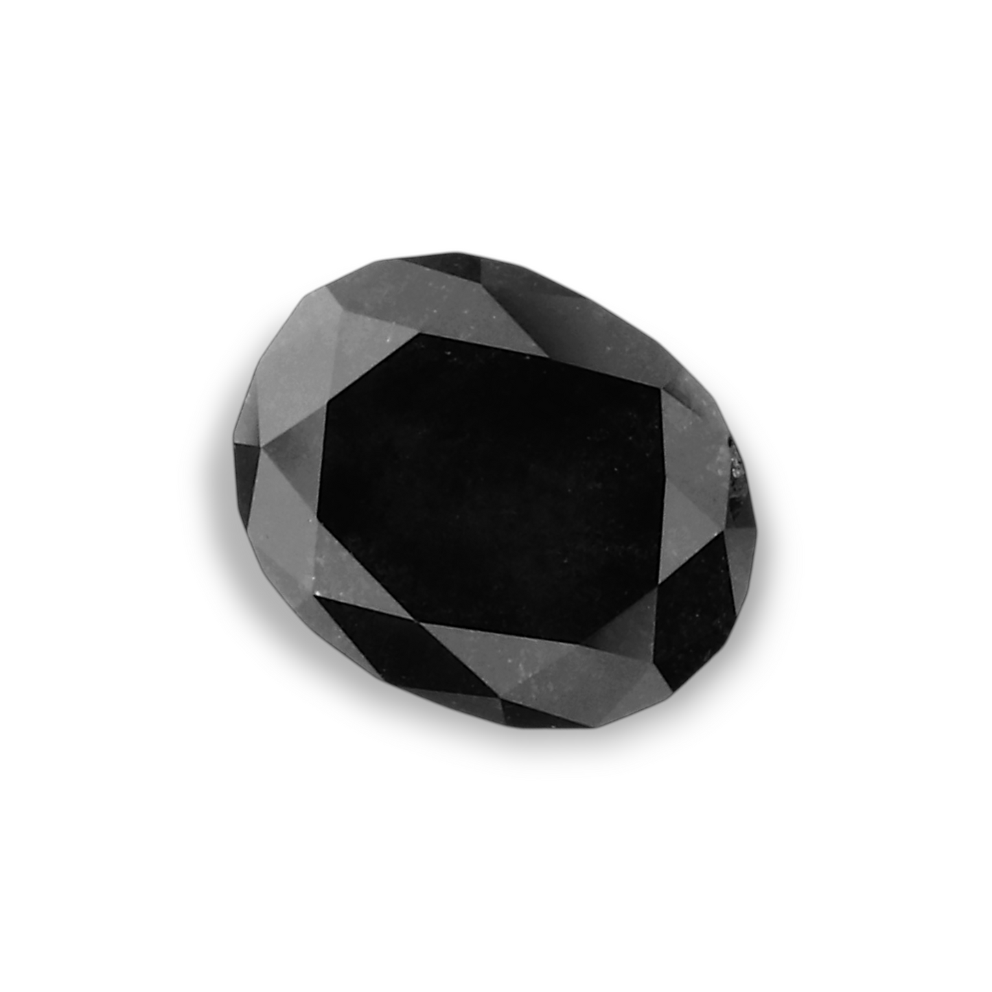 0,57 Karat natürlicher schwarzer ovaler Diamant, GIA