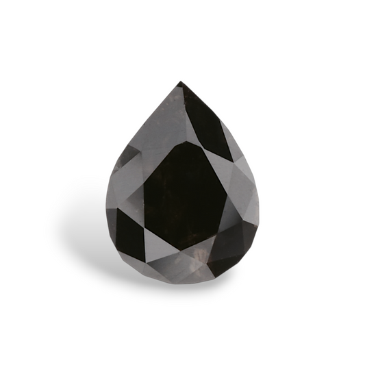 0,90 Karat natürlicher schwarzer Birnendiamant (GIA)