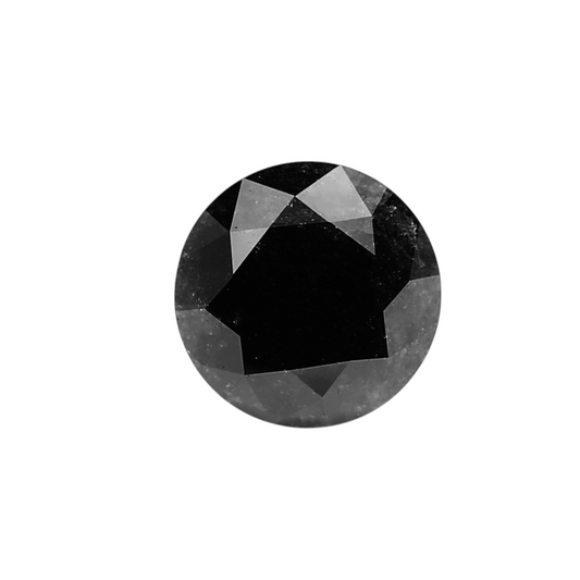 2,09 Karat Natürlicher Schwarzer Runder Diamant GIA