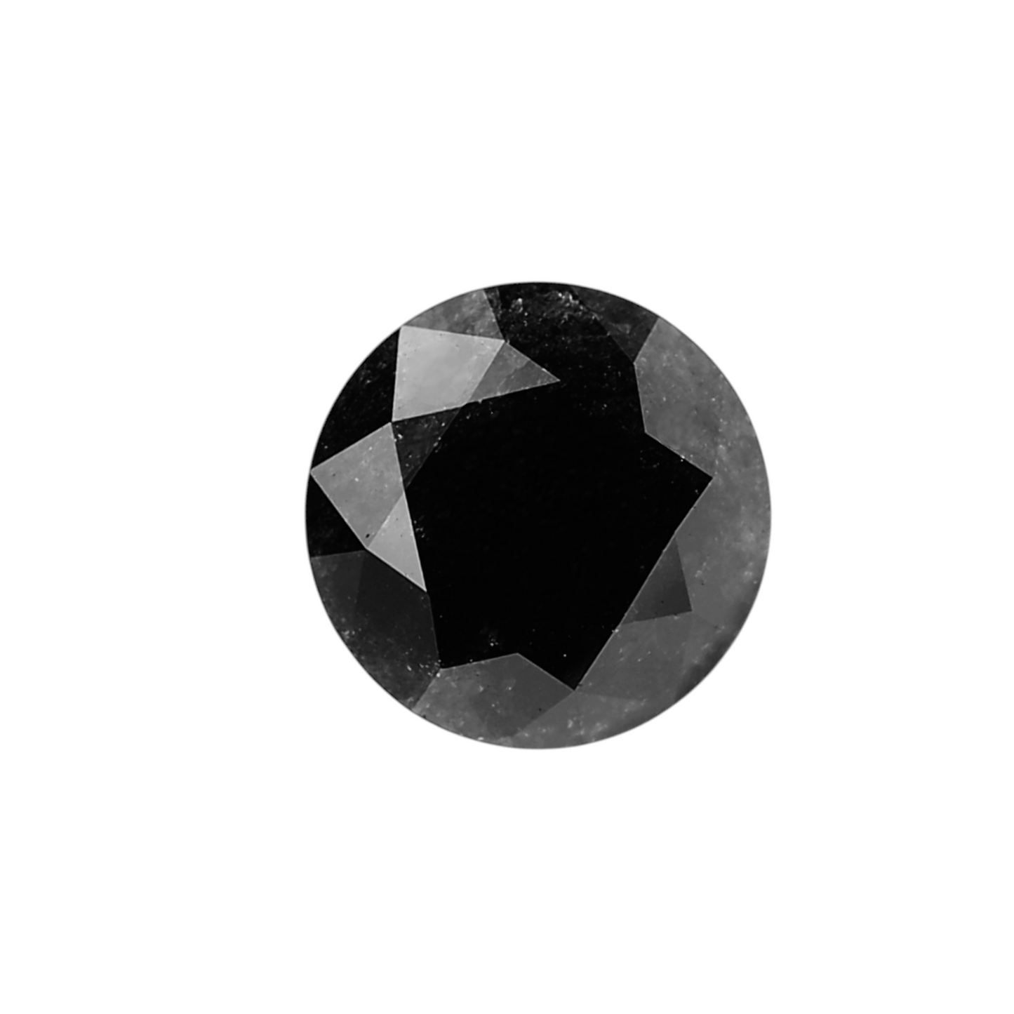 2,09 Karat Natürlicher Schwarzer Runder Diamant GIA