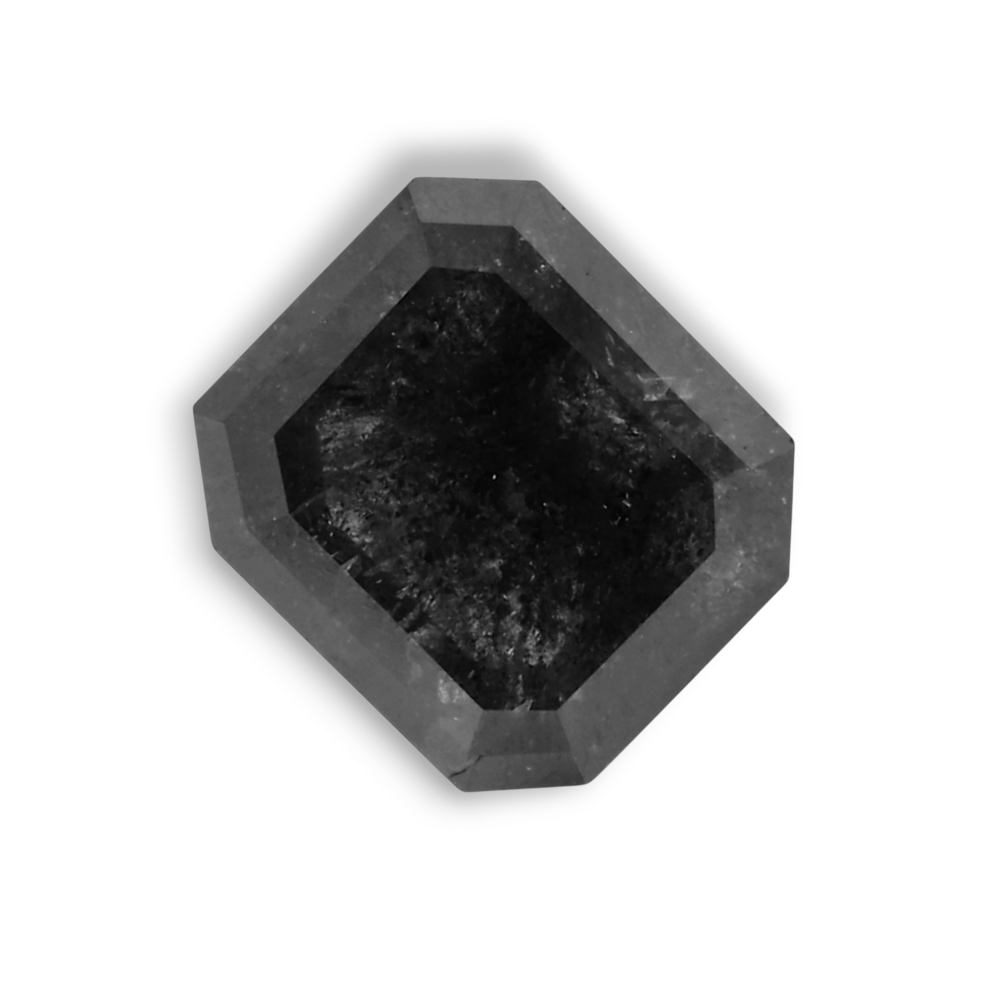 0,83 Karat Natürlicher Dunkelgrauer Smaragd-Diamant GIA