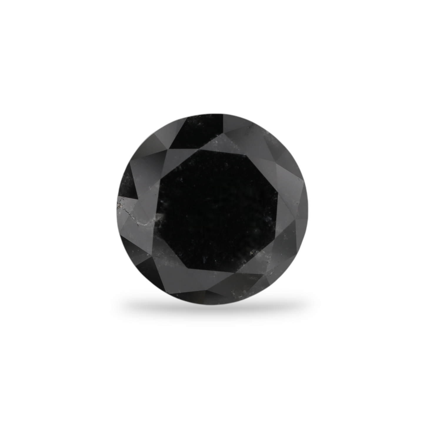 2,89 Karat Natürlicher Schwarzer Runder Diamant GIA
