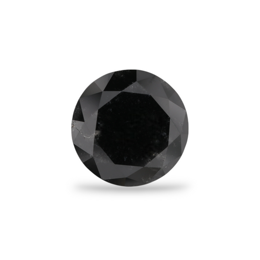 2,89 Karat Natürlicher Schwarzer Runder Diamant GIA