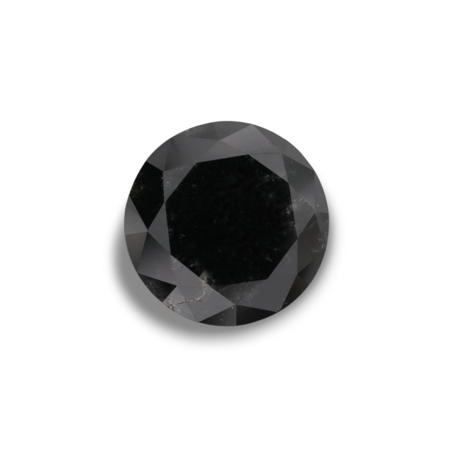 2,89 Karat Natürlicher Schwarzer Runder Diamant GIA