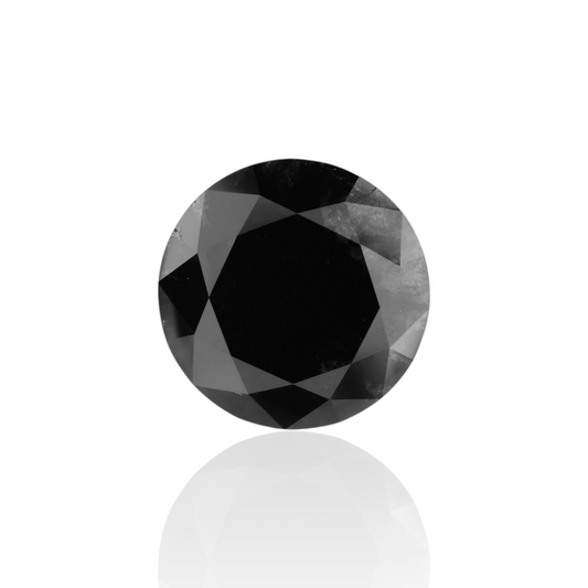4,47 Karat natürlicher schwarzer runder Diamant (GIA)