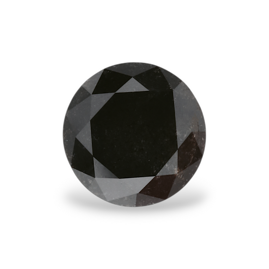 1,38 Karat natürlicher schwarzer runder Diamant (GIA)