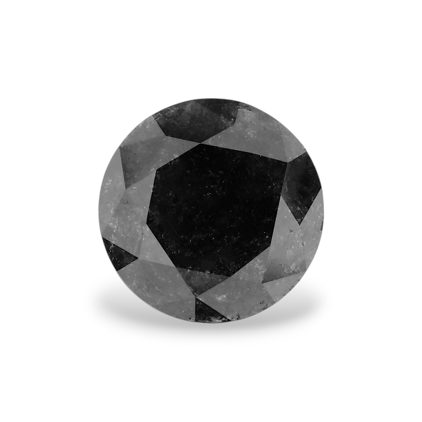 2,19 Karat Natürlicher Schwarzer Runder Diamant GIA