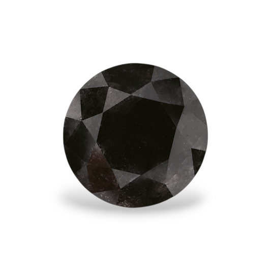 1,62 Karat natürlicher schwarzer runder Diamant (GIA)