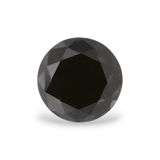 0,46 Karat Natürlicher Schwarzer Runder Diamant GIA