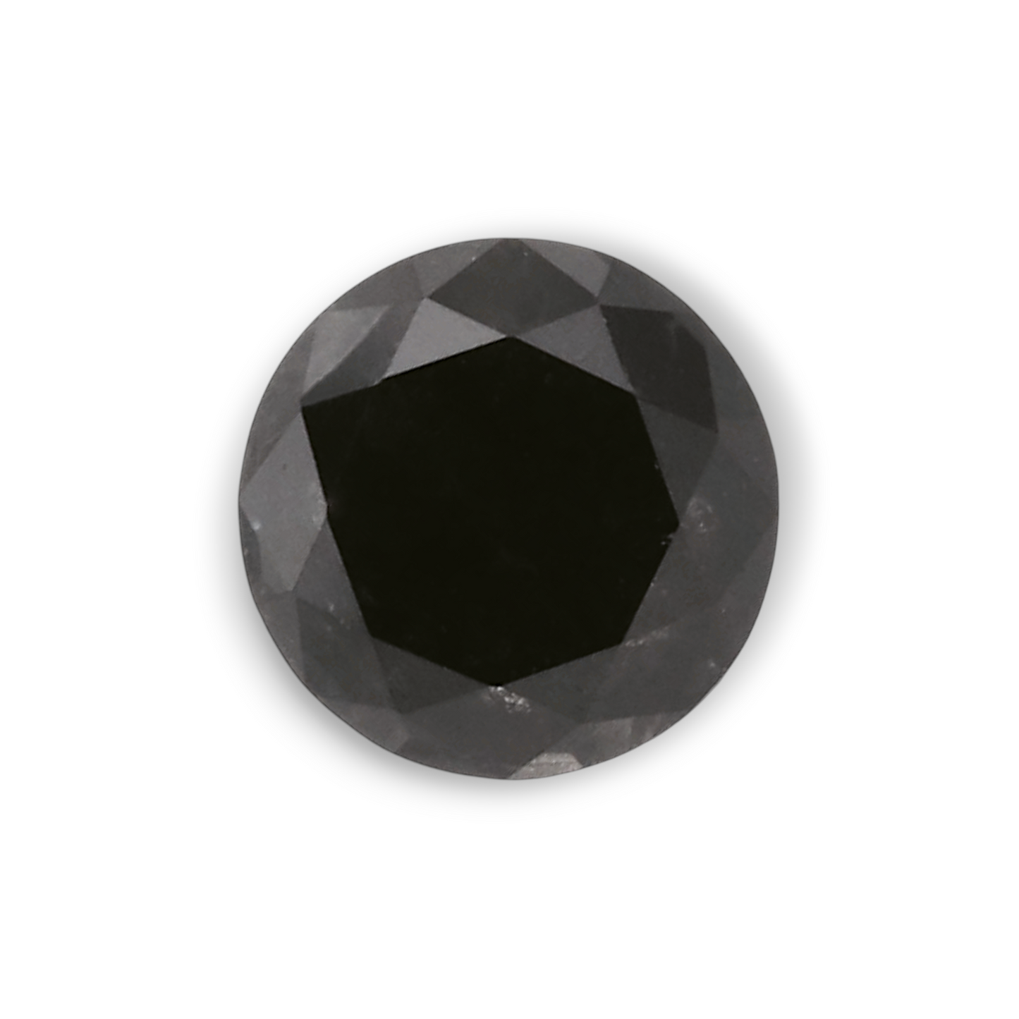 0,46 Karat Natürlicher Schwarzer Runder Diamant GIA