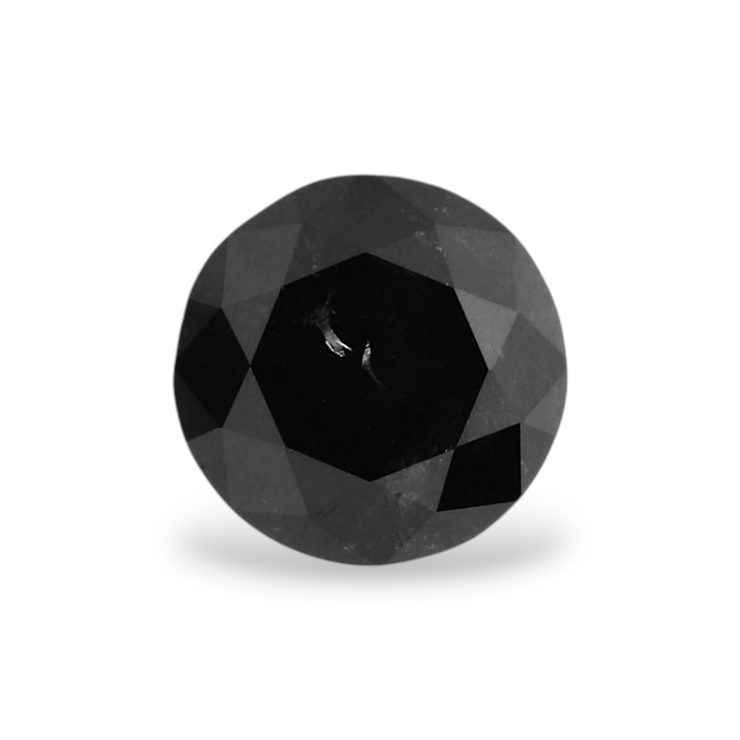 0,40 Karat Natürlicher Schwarzer Runder Diamant GIA