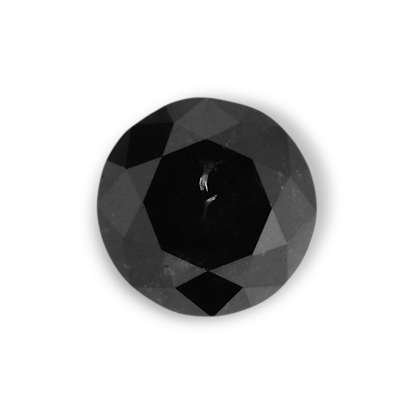 0,40 Karat Natürlicher Schwarzer Runder Diamant GIA