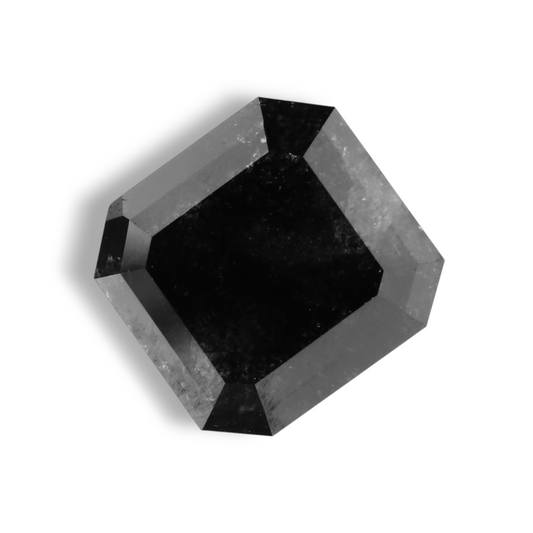 2,66 Karat natürlicher schwarzer quadratischer Smaragd-Diamant, GIA-zertifiziert