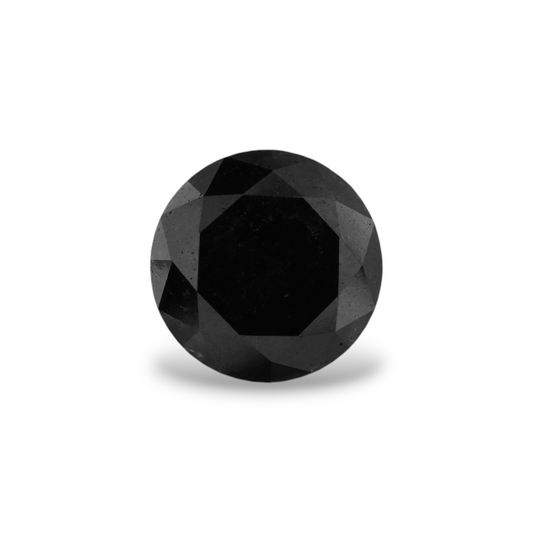 2,83 Karat Natürlicher Schwarzer Runder Diamant GIA