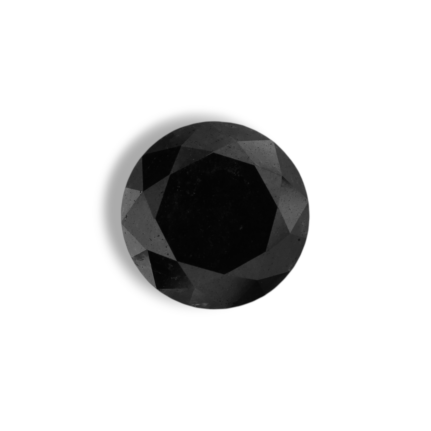 2,83 Karat Natürlicher Schwarzer Runder Diamant GIA