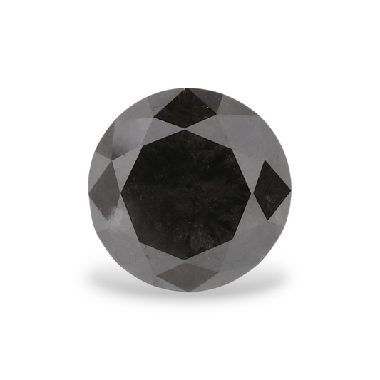 1,00 Karat Natürlicher Schwarzer Runder Diamant GIA