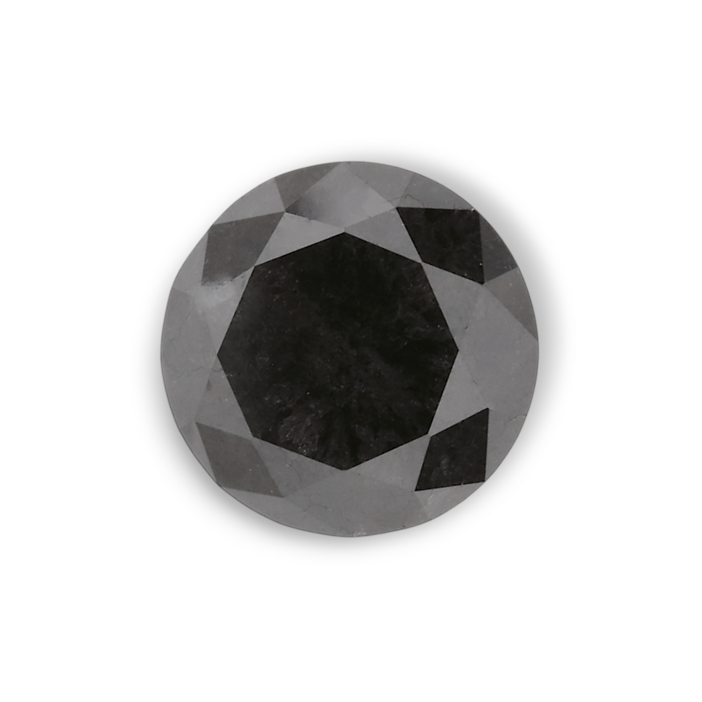1,00 Karat Natürlicher Schwarzer Runder Diamant GIA