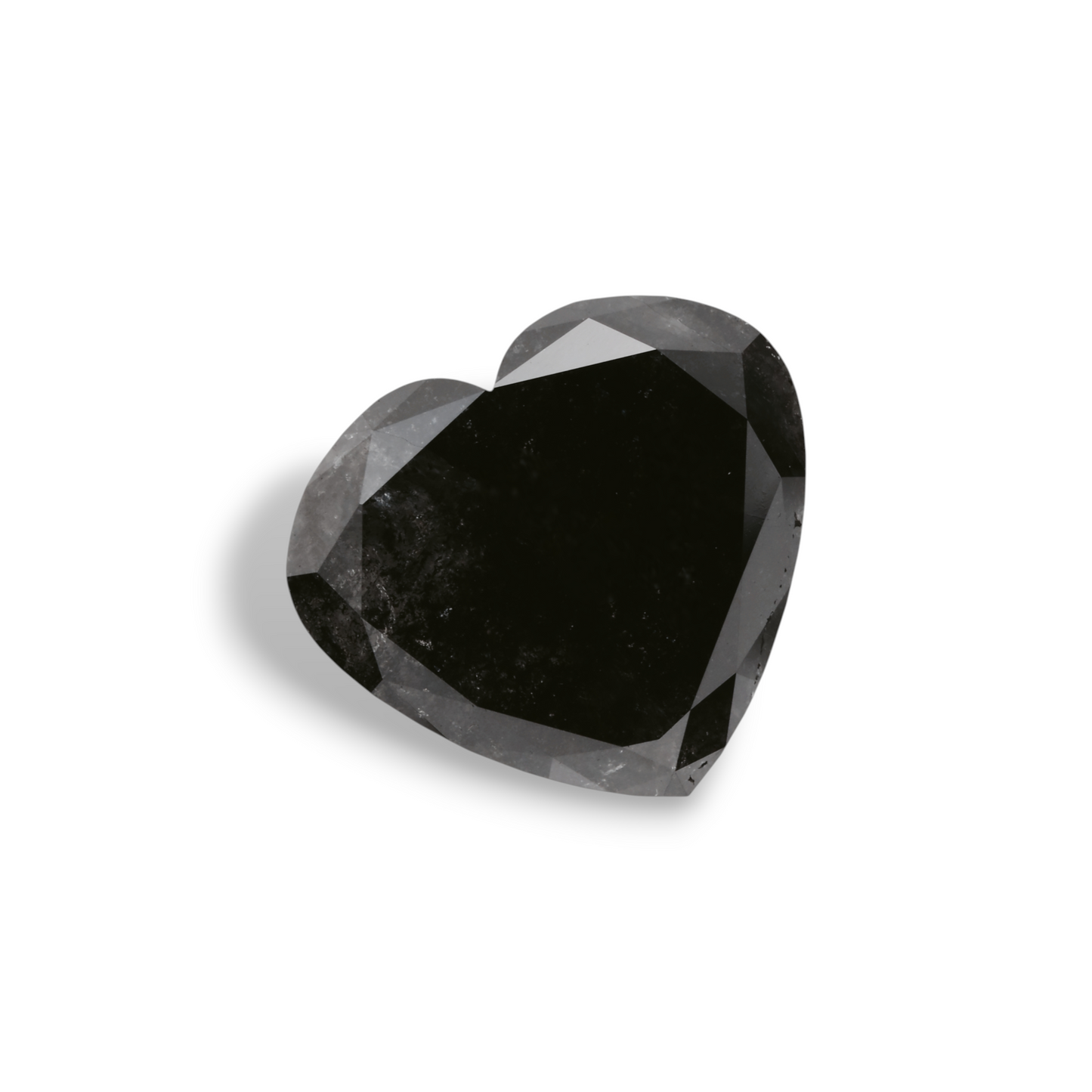 5.67 Carat Natural Black Heart Diamond GIA