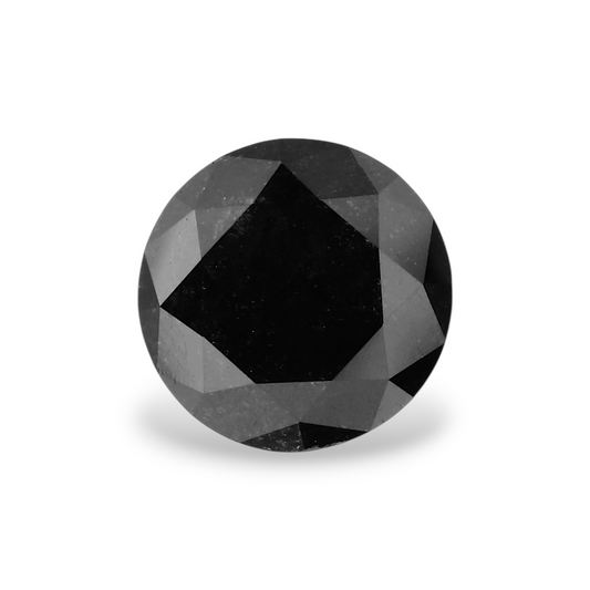 1,06 Karat Natürlicher Schwarzer Runder Diamant GIA