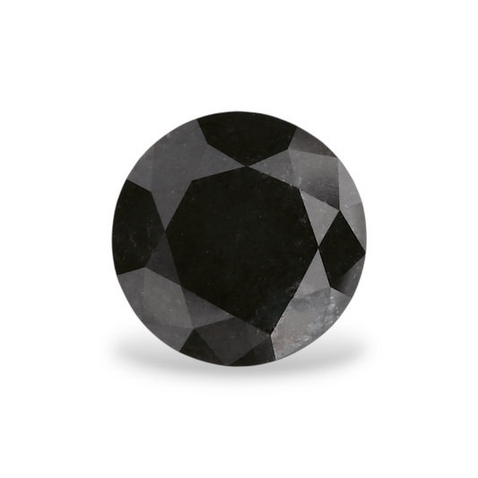 1,08 Karat Natürlicher Schwarzer Runder Diamant GIA