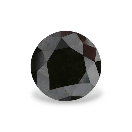 1,39 Karat Natürlicher Schwarzer Runder Diamant GIA