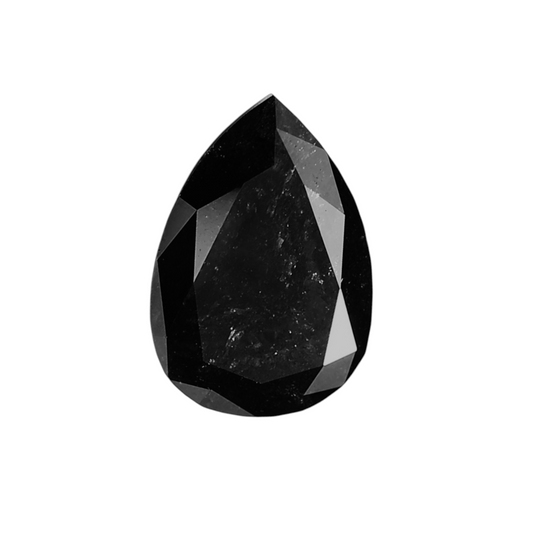 2.14 Carat Natural Black Pear Diamond GIA