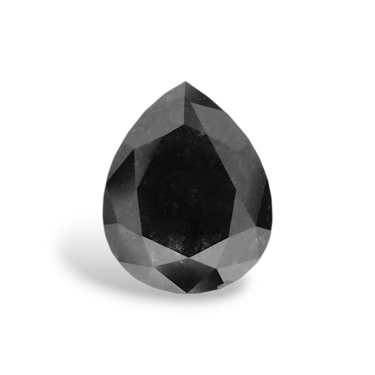1,31 Karat natürlicher schwarzer Birnendiamant (GIA-geprüft)
