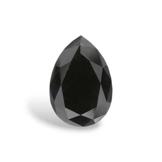 1,37 Karat natürlicher schwarzer Birnendiamant (GIA-geprüft)