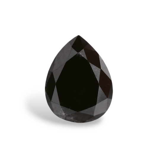 0,64 Karat natürlicher schwarzer Birnendiamant (GIA-geprüft)