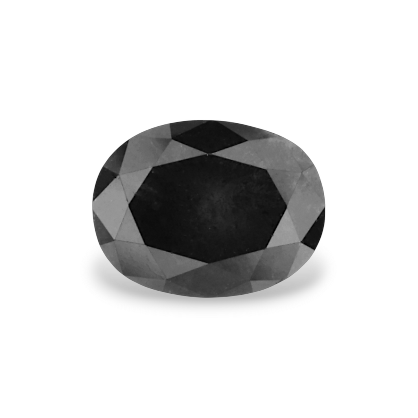 0,98 Karat natürlicher schwarzer ovaler Diamant, GIA