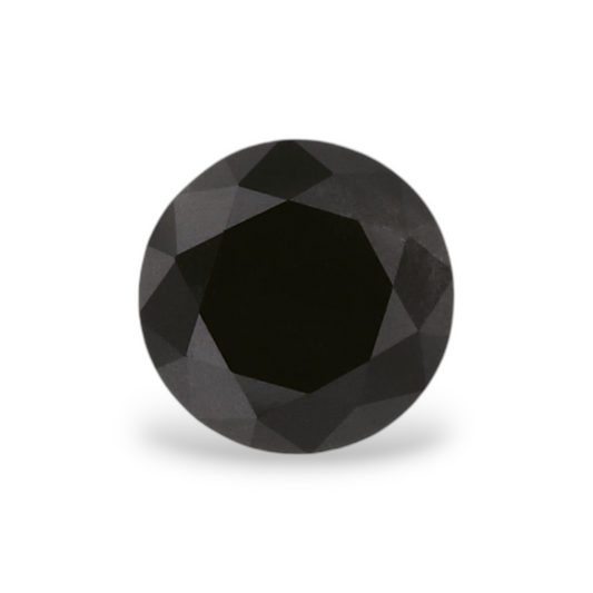 0,49 Karat Natürlicher Schwarzer Runder Diamant GIA